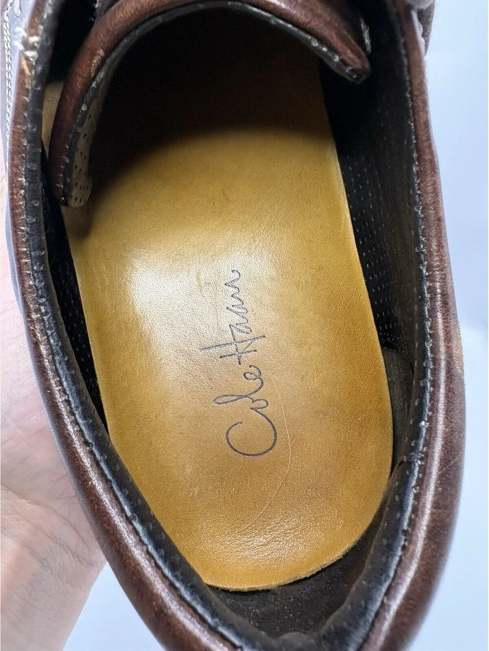 Cole Haan NikeAir Oxford Brown Leather Men's Shoes Size 10.5 M